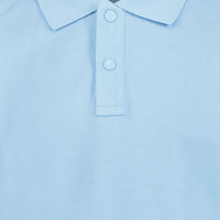Moncler Kids Boys Polo  Light Blue