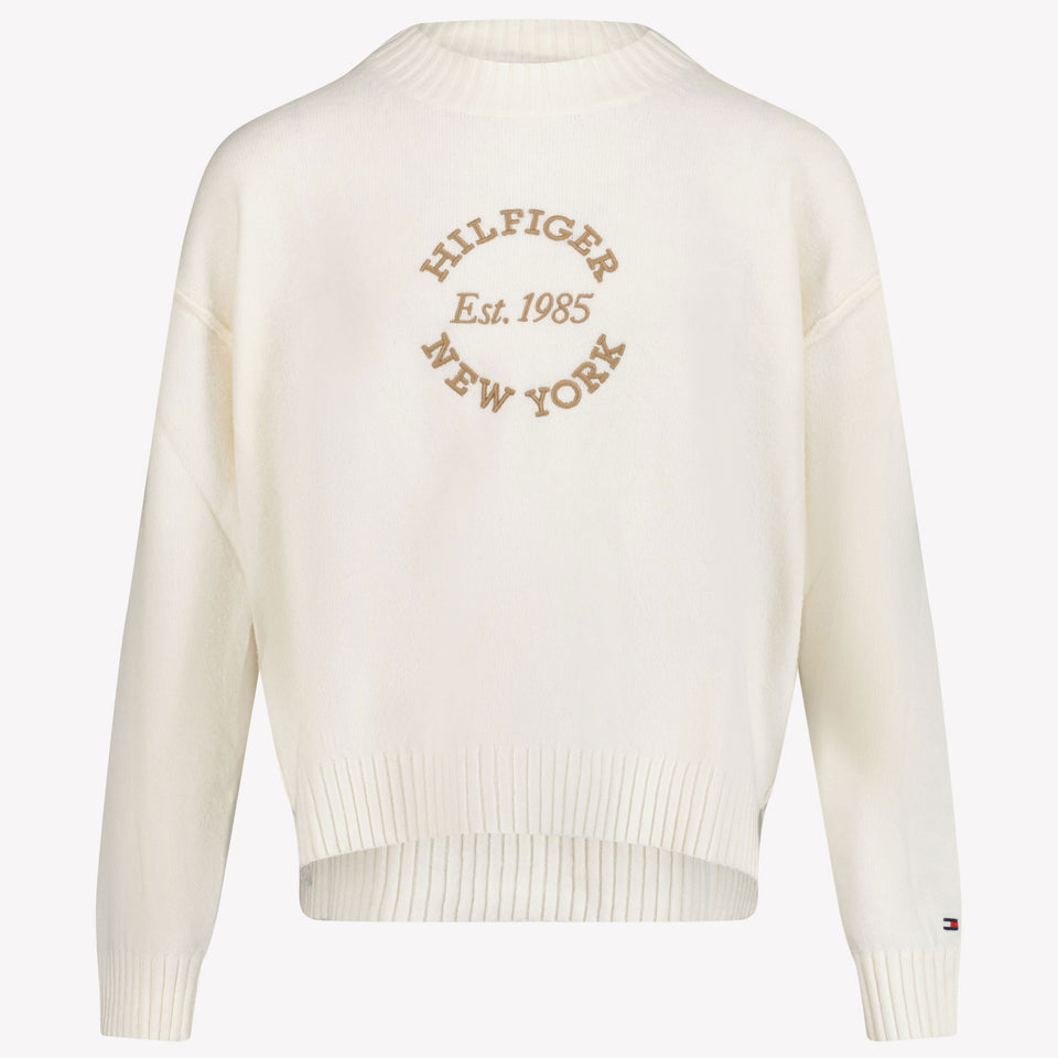 Tommy Hilfiger Kids Girls Sweater White