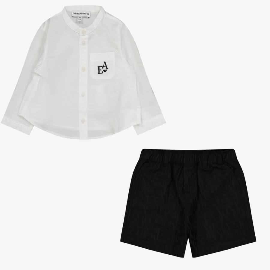 Armani Baby Jongens Setje Wit 6 mnd
