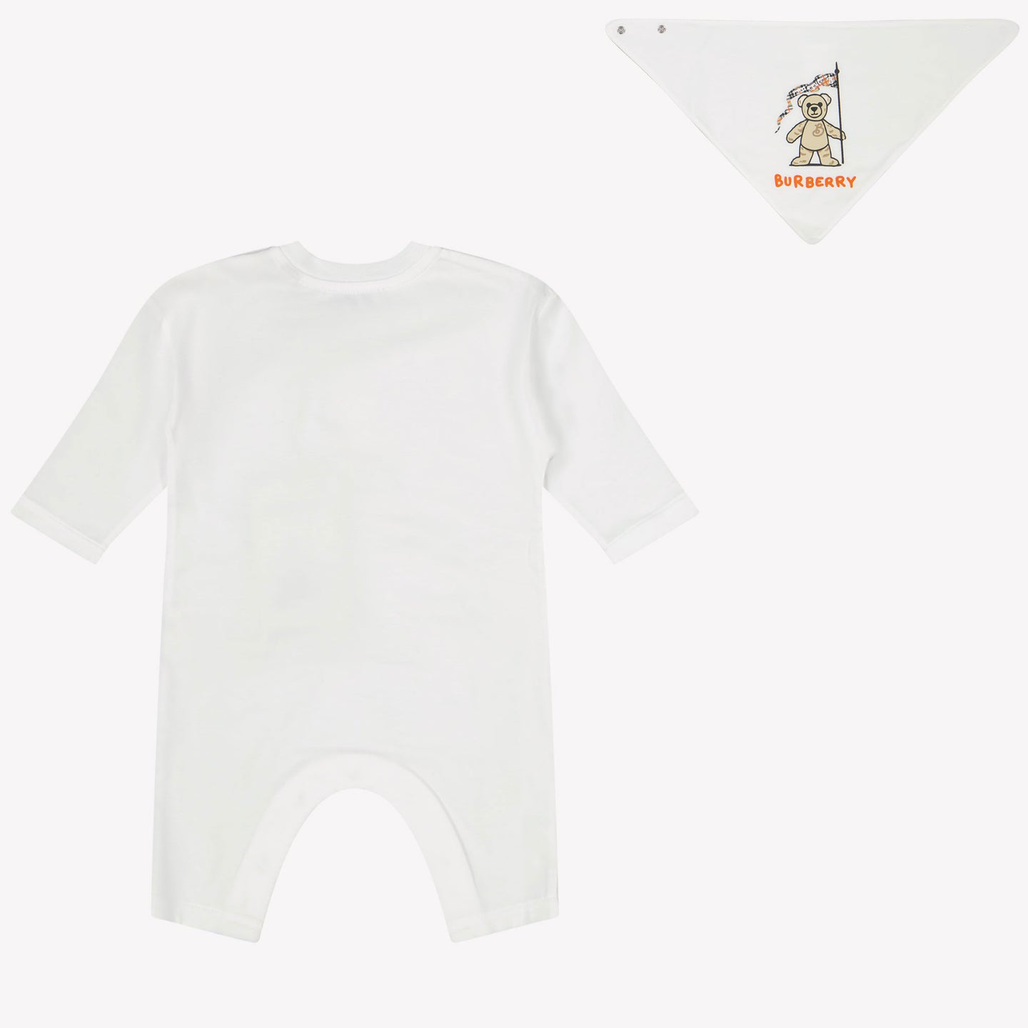 Burberry Casey Baby Unisex Playsuit in White