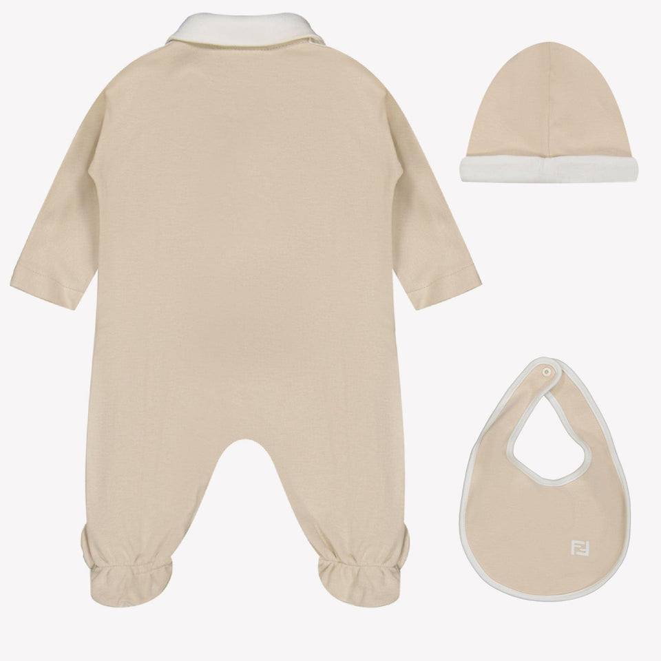 Fendi Baby Unisex Playsuit in Beige