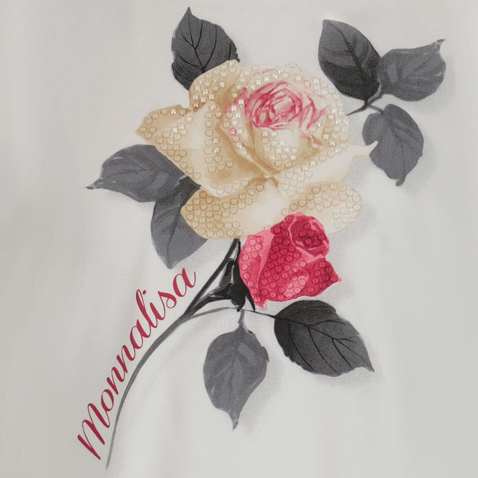 Monnalisa Meisjes T-shirt Off White