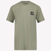 Stone Island Kids Boys in T-Shirt Olive Green