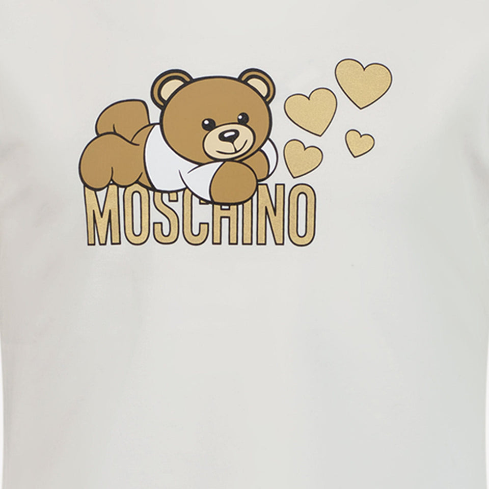 Moschino Meisjes T-shirt Off White