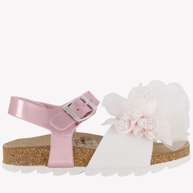 MonnaLisa Girls Sandals In Light Pink