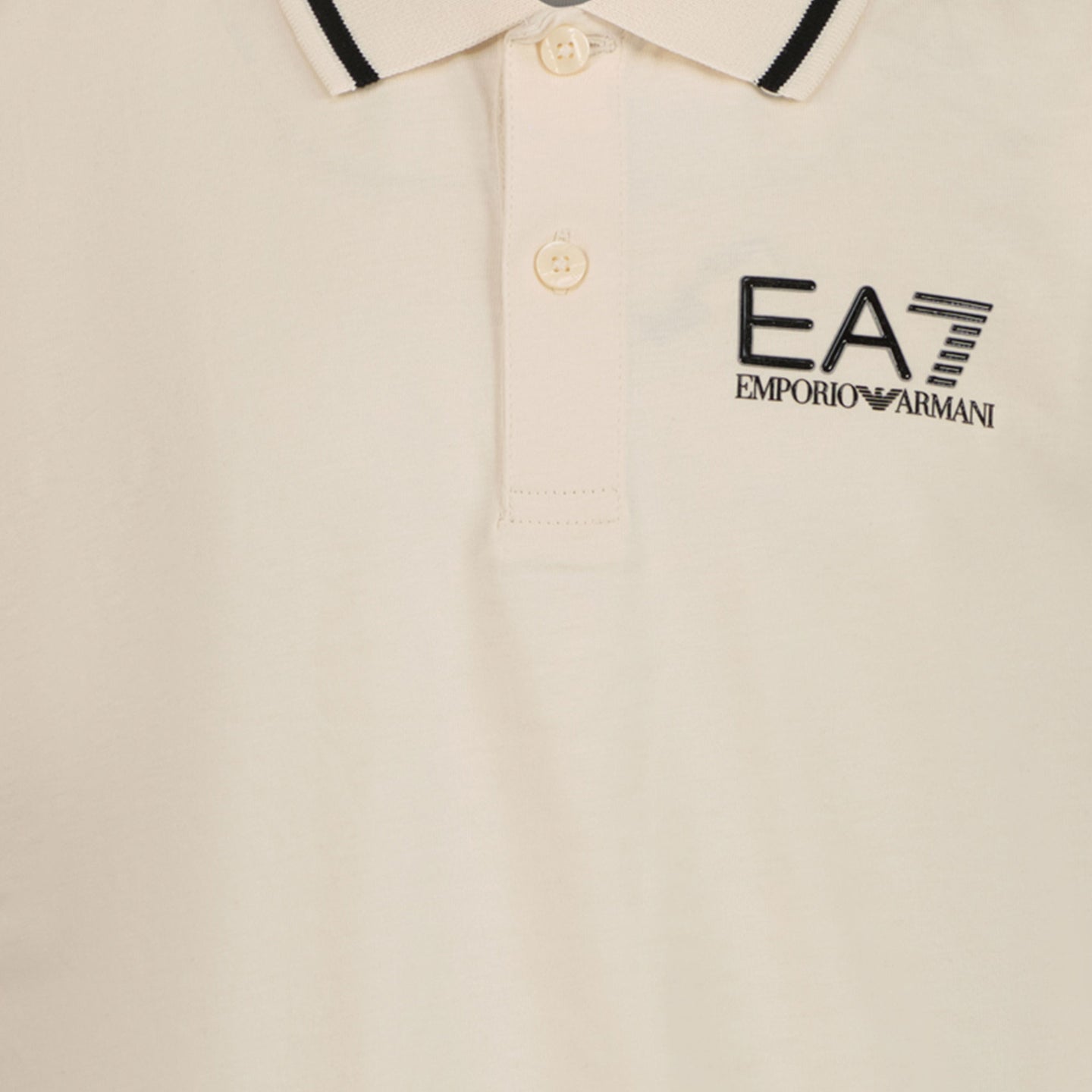 EA7 Boys Polo Ecru