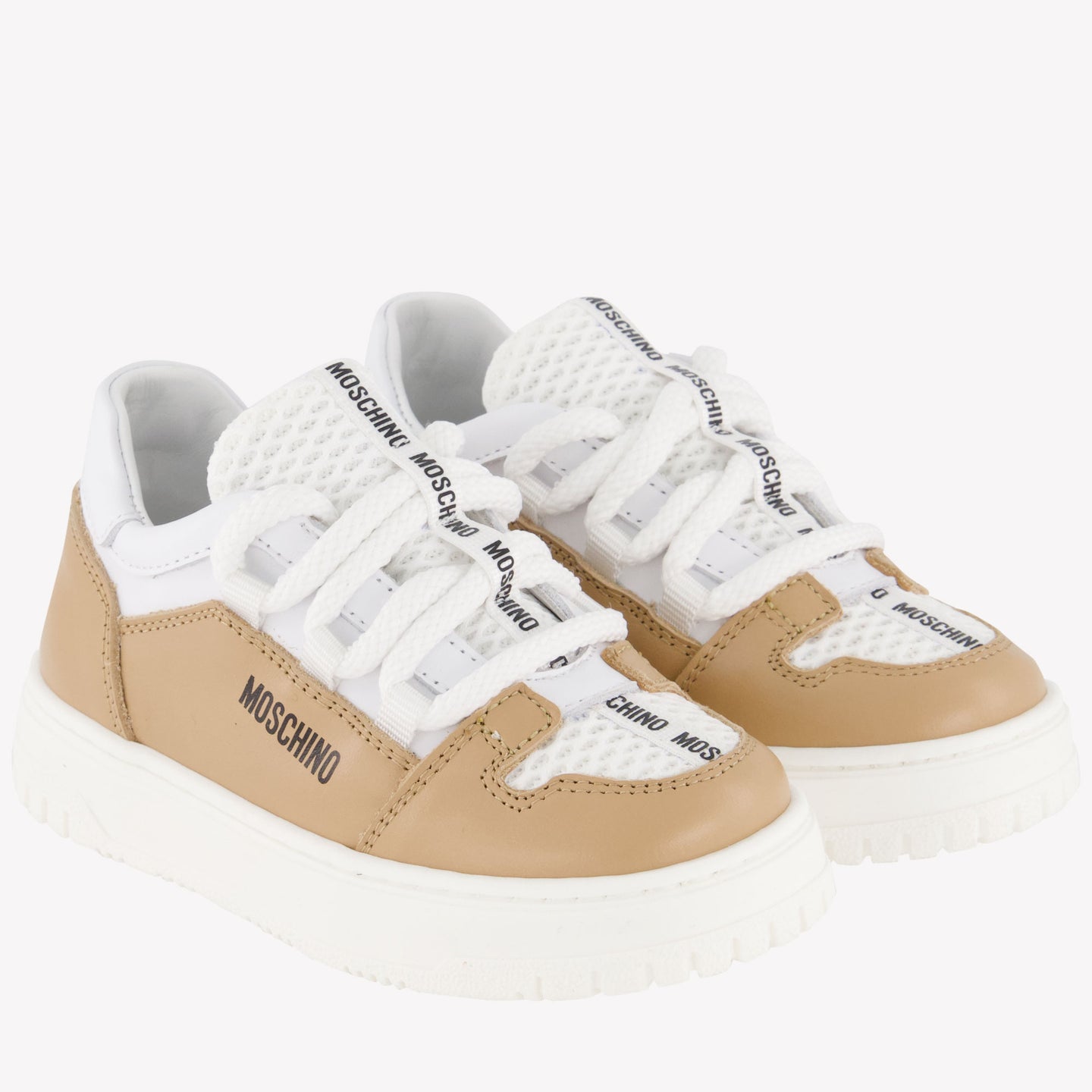 Moschino Unisex Sneakers In Beige