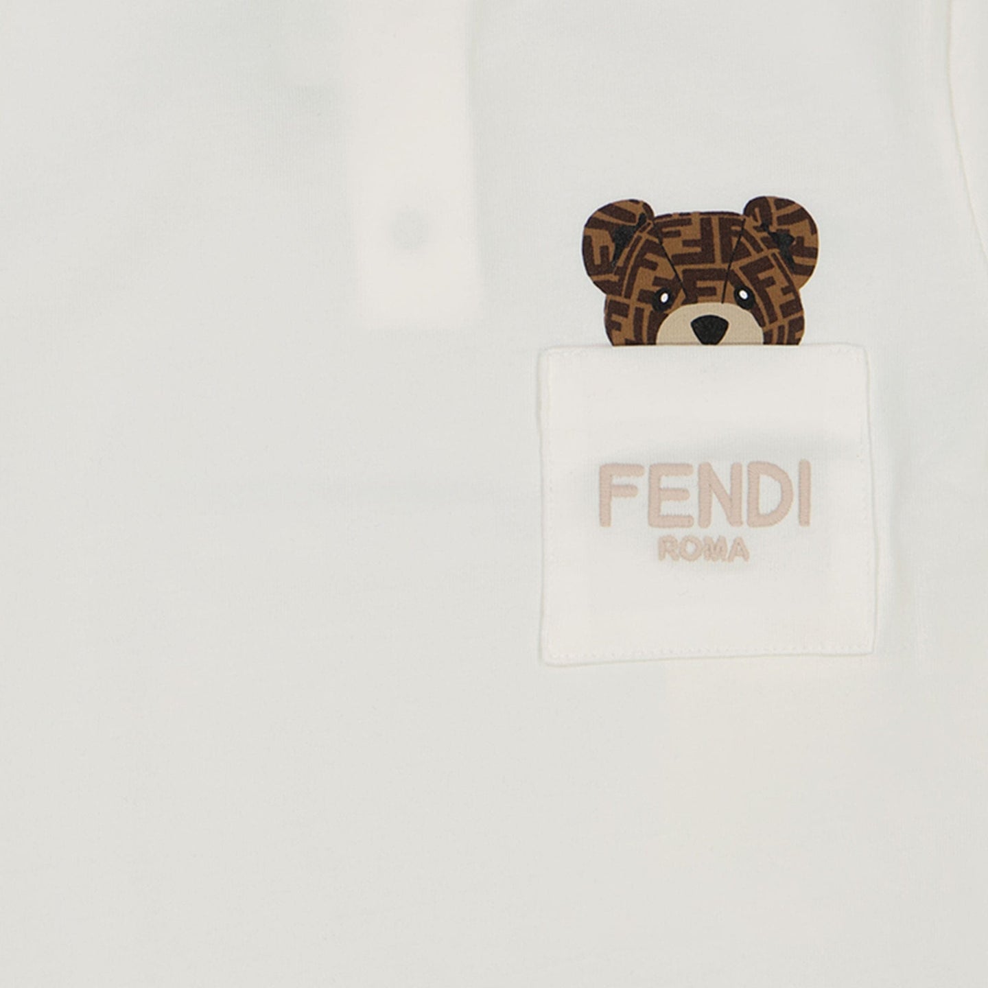 Fendi Baby Unisex T-shirt Wit 3 mnd