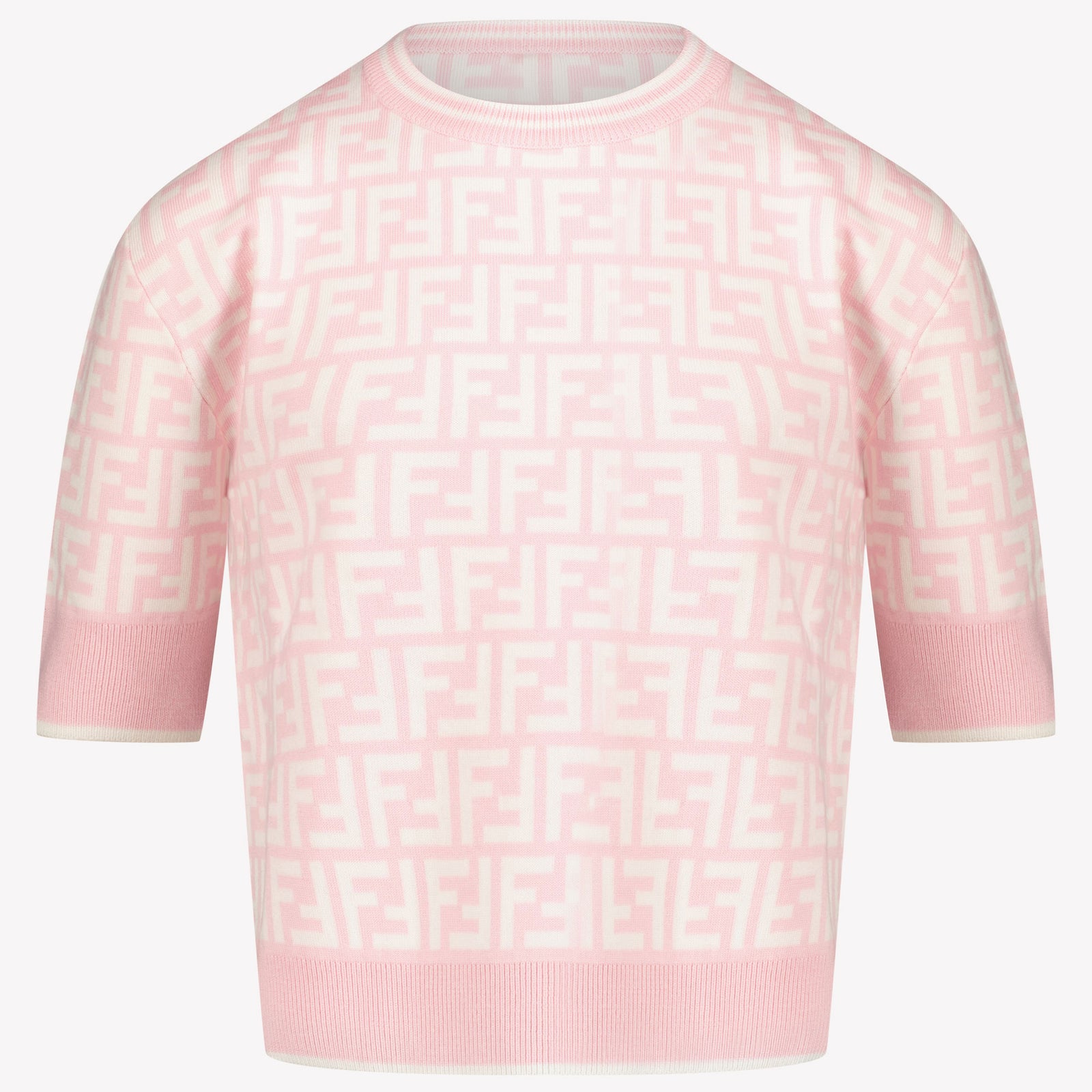 Fendi Kinder Meisjes T-Shirt Licht Roze