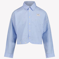 Palm Angels Kids Girls Blouse  Light Blue