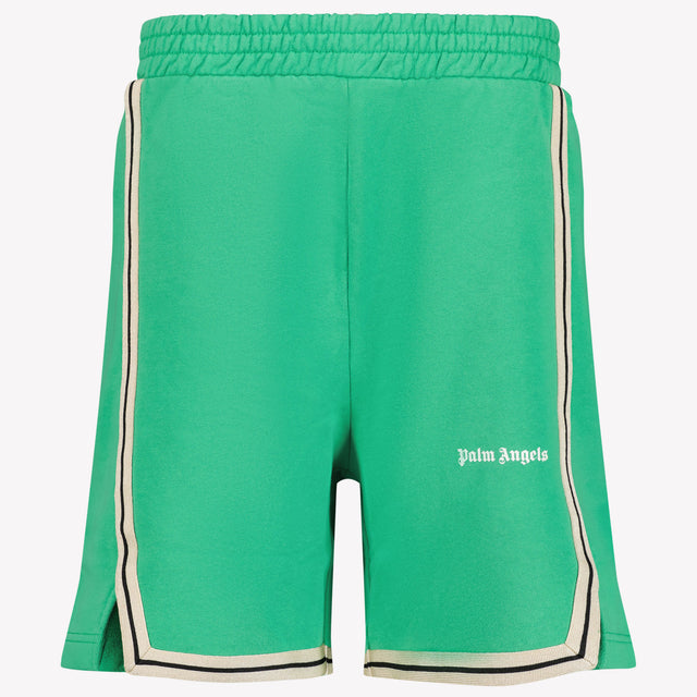 Palm Angels Kids Boys Shorts In Green