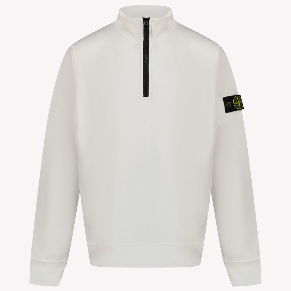 Stone Island Kids Boys Sweater in White