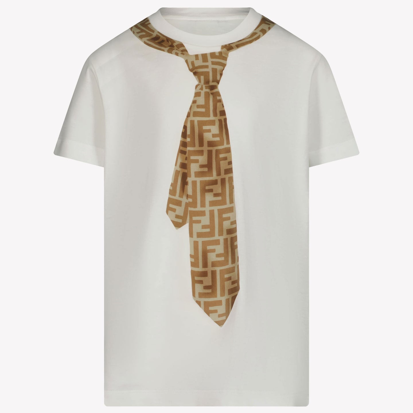 Fendi Kinder Jongens T-Shirt In Wit