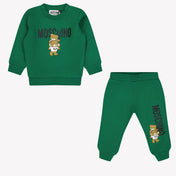 Moschino Baby Unisex Joggingpak Donker Groen