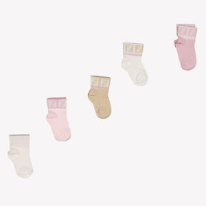 Fendi Baby Girls  Socks Light Pink