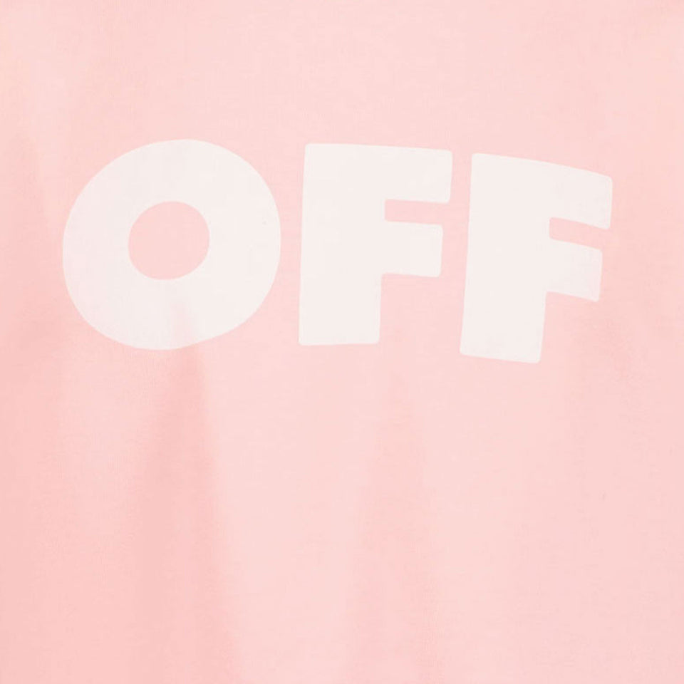 Off-White Kinder Meisjes T-Shirt In Licht Roze