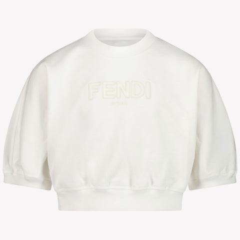 Fendi Kids Girls in T-Shirt White