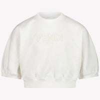 Fendi Kids Girls  T-Shirt White