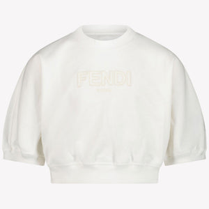 Fendi Kids Girls  T-Shirt White