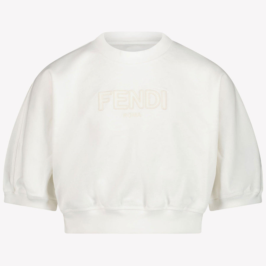 Fendi Kids Girls  T-Shirt White