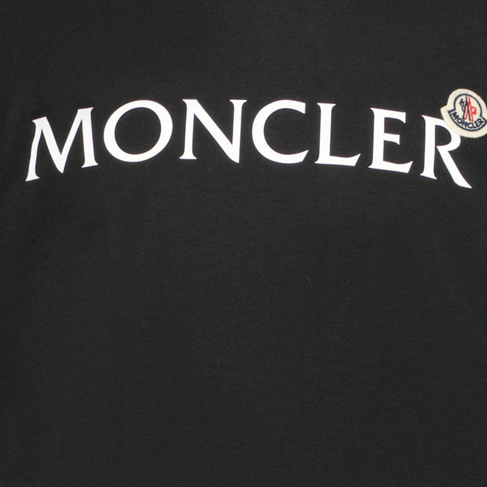 Moncler Kids Boys in T-Shirt Black