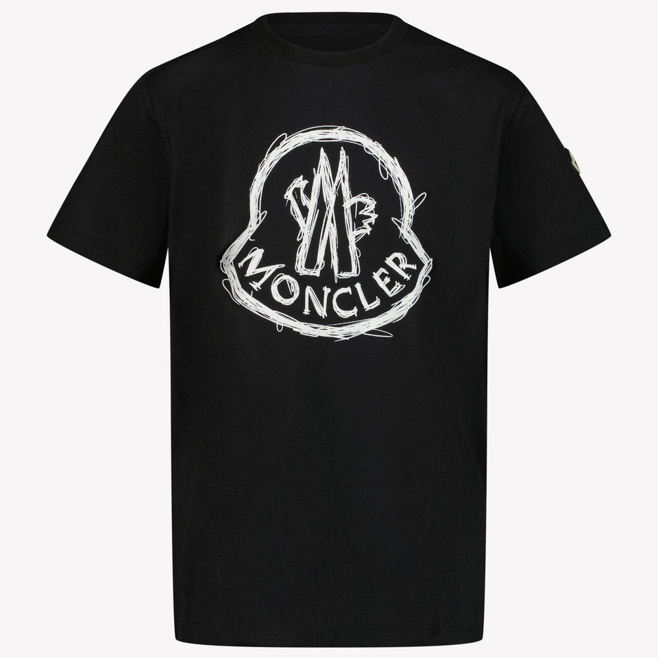 Moncler Kinder Jongens T-Shirt In Zwart