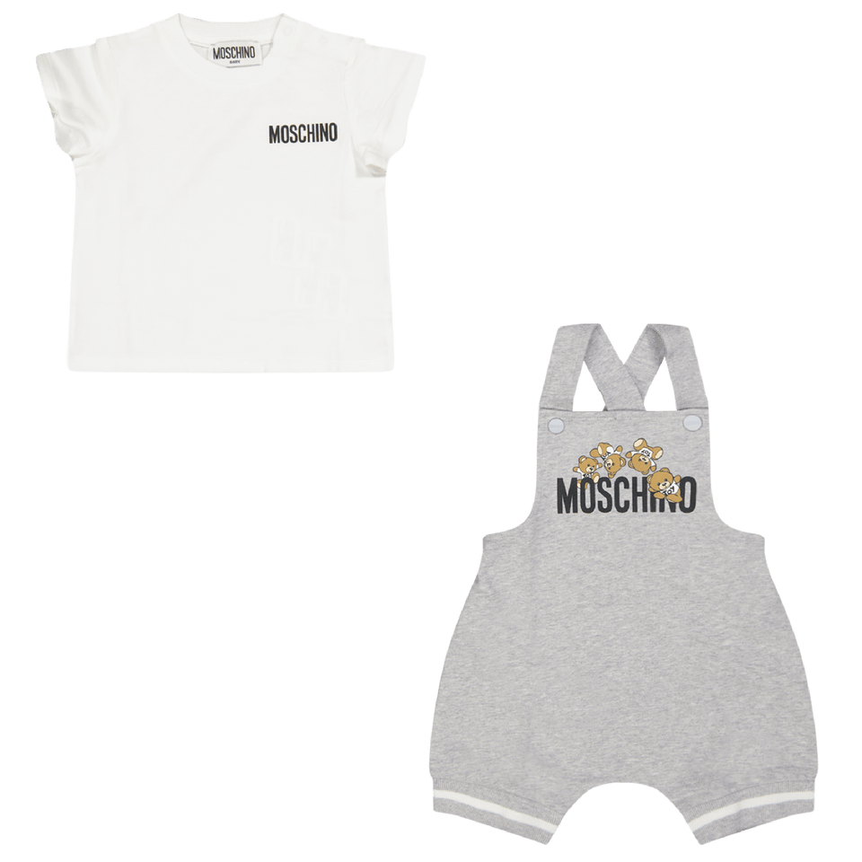 Moschino Baby Jongens Set Grijs