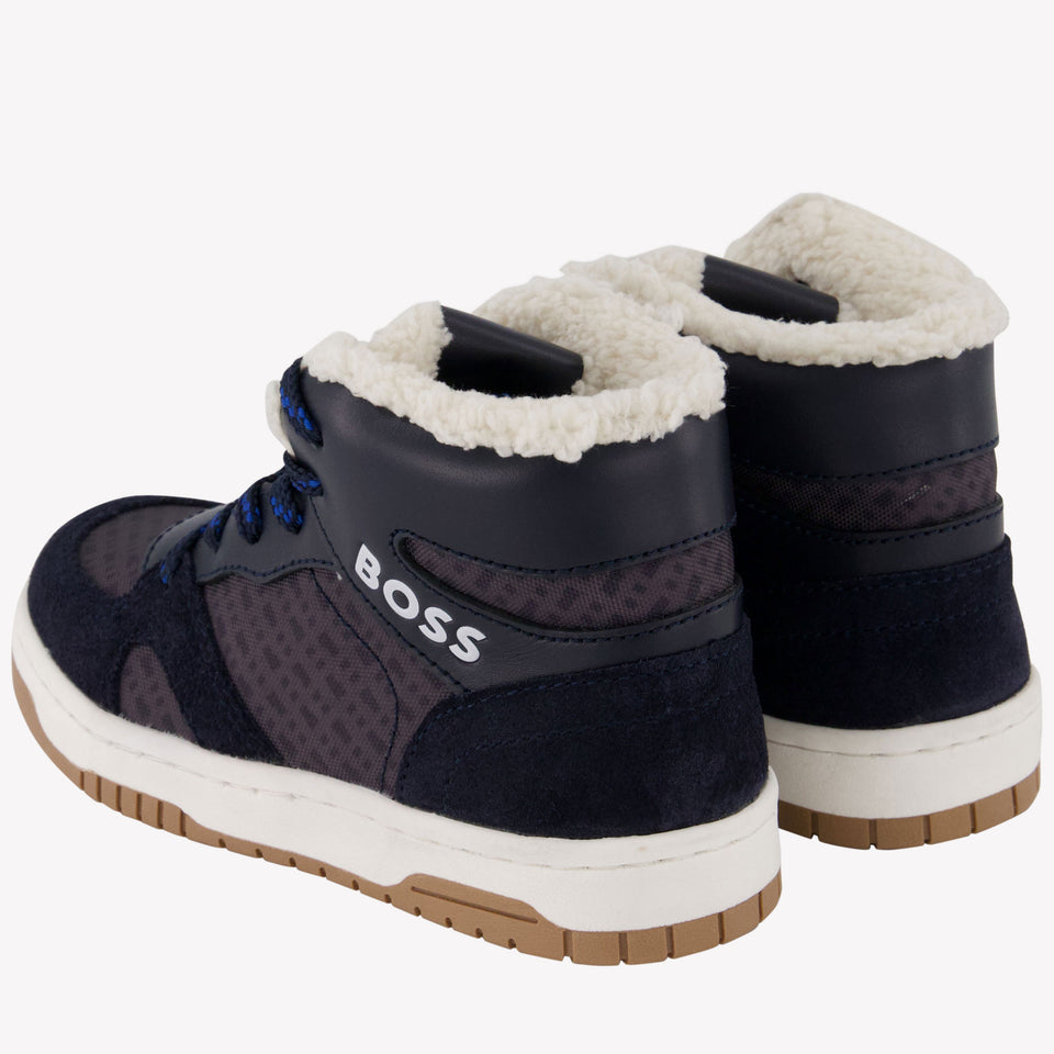 Boss Jongens Sneakers Navy