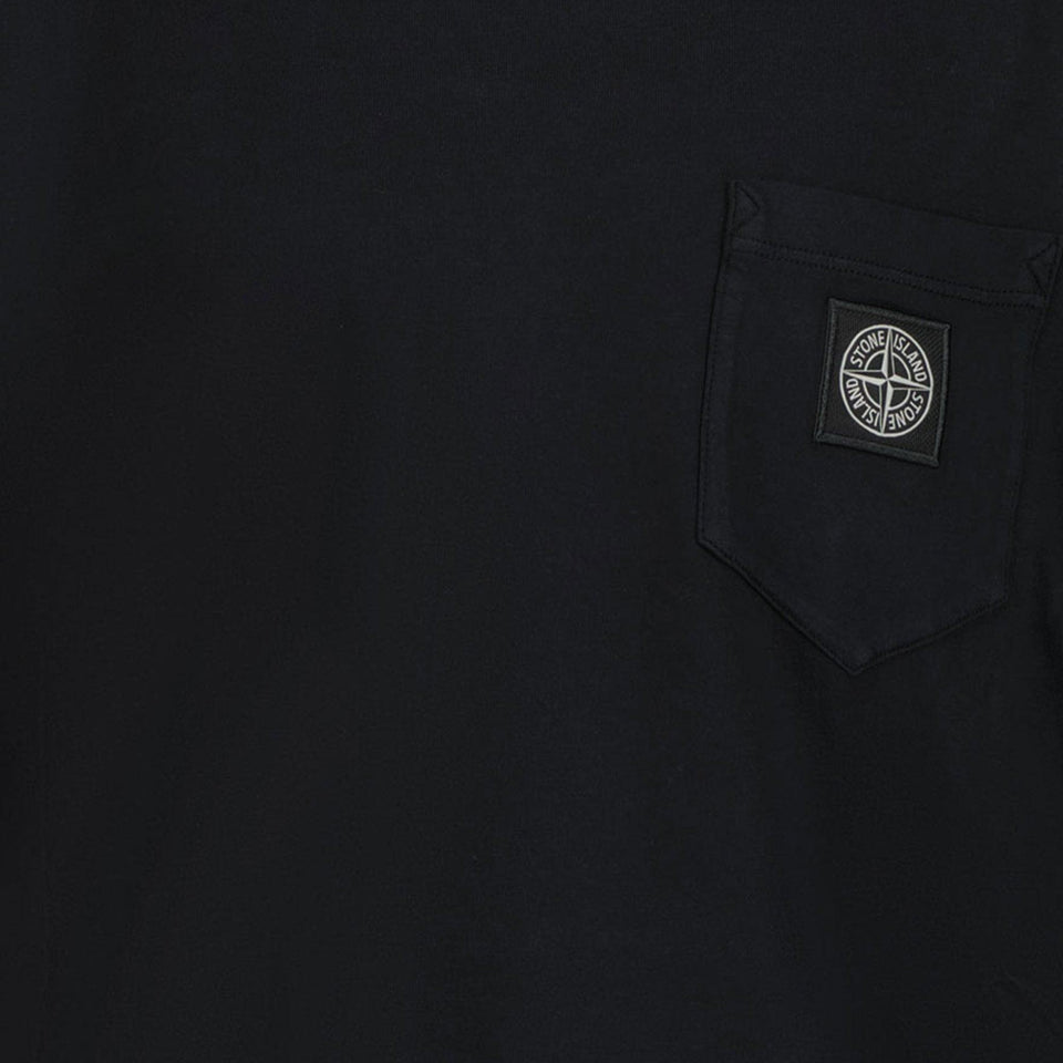 Stone Island Kids Boys in T-Shirt Black