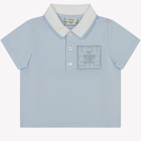 Fendi Baby Boys Polo Light Blue