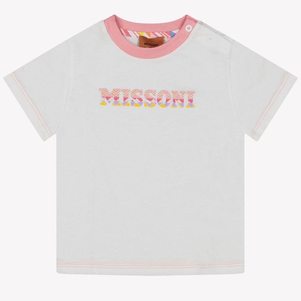 Missoni Baby Meisjes T-Shirt In Wit