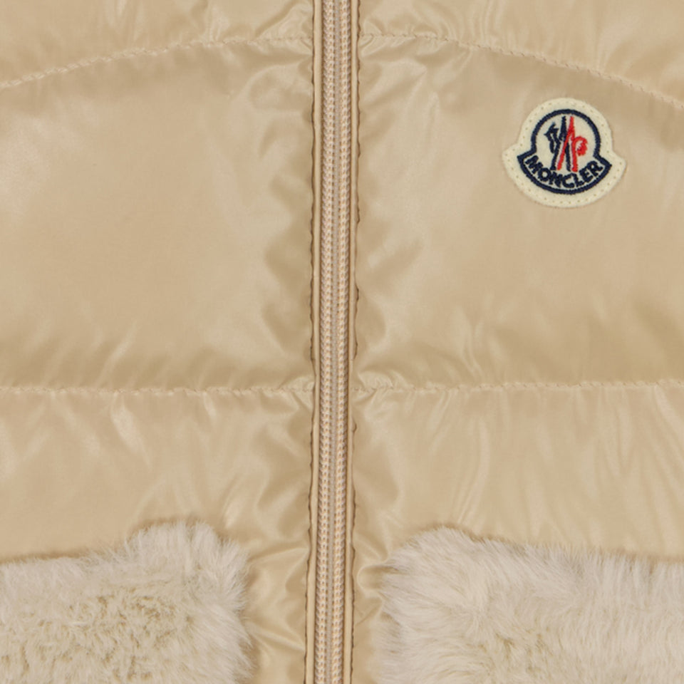 Moncler Vive Baby Girls Body Warmer Beige