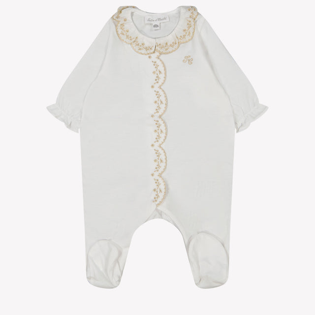 Tartine et chocolat baby girls box suit White