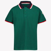 Moncler Kids Boys Polo in Green