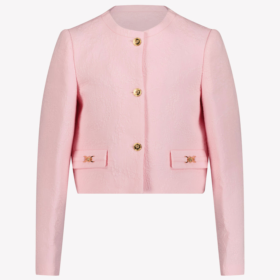 Versace Kids Girls Jacket in Light Pink