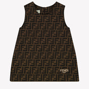 Fendi Baby Girls Dress Brown