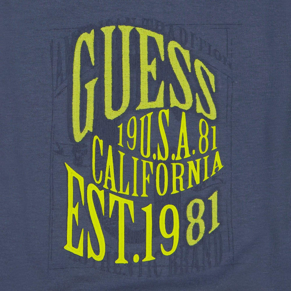 Guess Baby Jongens T-Shirt In Blauw