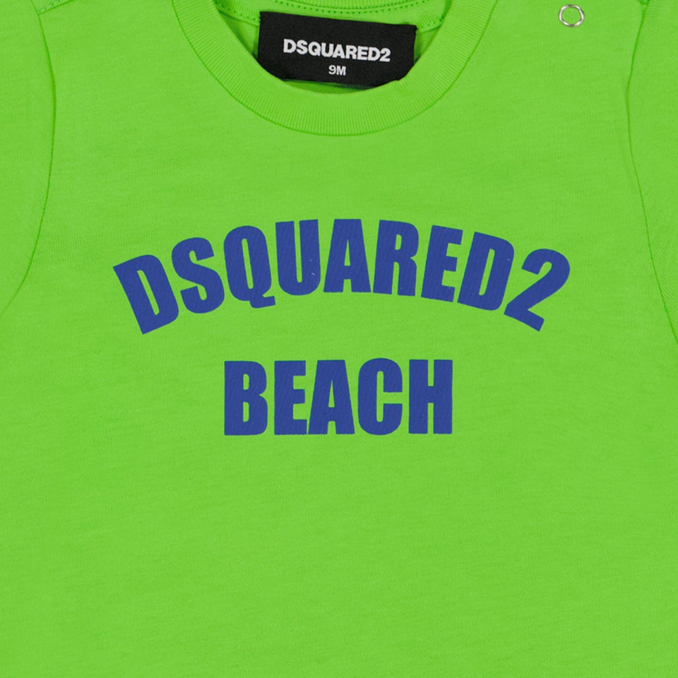 Dsquared2 Baby Jongens T-Shirt Fluor Groen