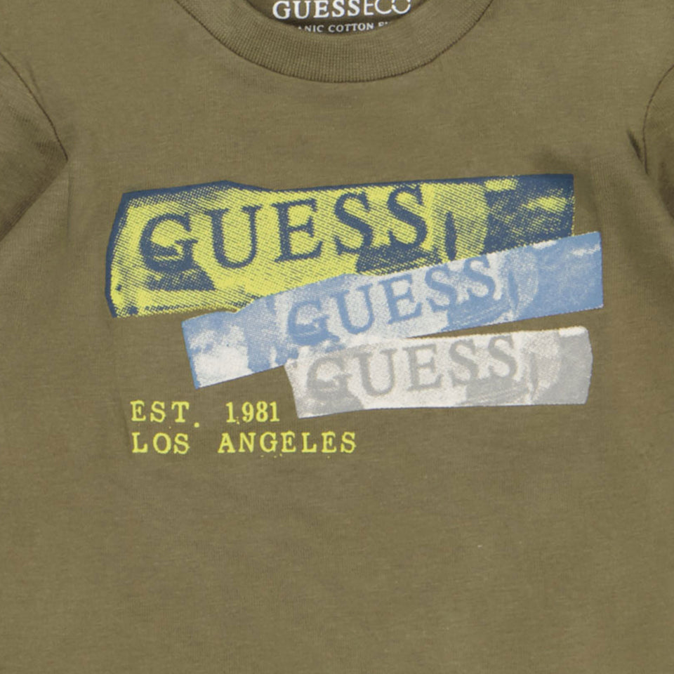 Guess Baby Jongens T-Shirt Army