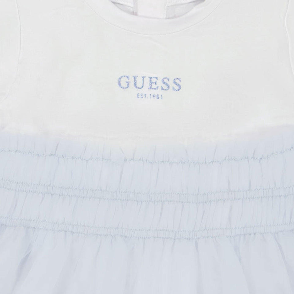 Guess Baby Girls Dress In Light Blue