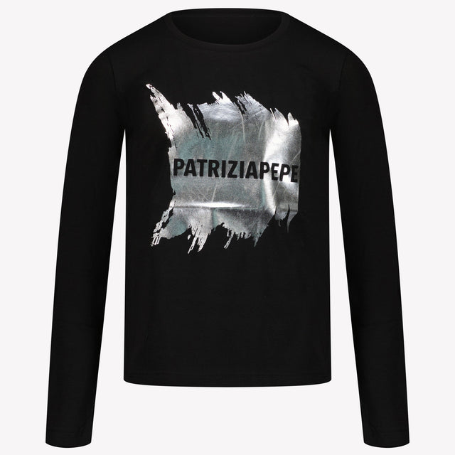 Patrizia Pepe Kinder Meisjes T-shirt Zwart