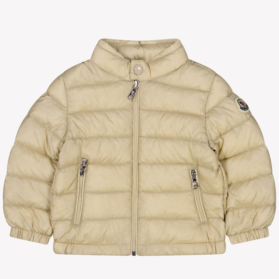 Moncler Acorus Baby Boys Mid-Season Jacket in Light Beige