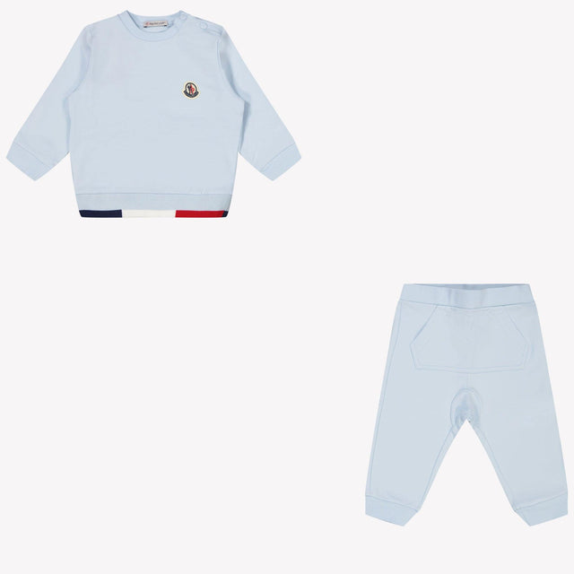 Moncler Baby Jongens Joggingpak In Licht Blauw