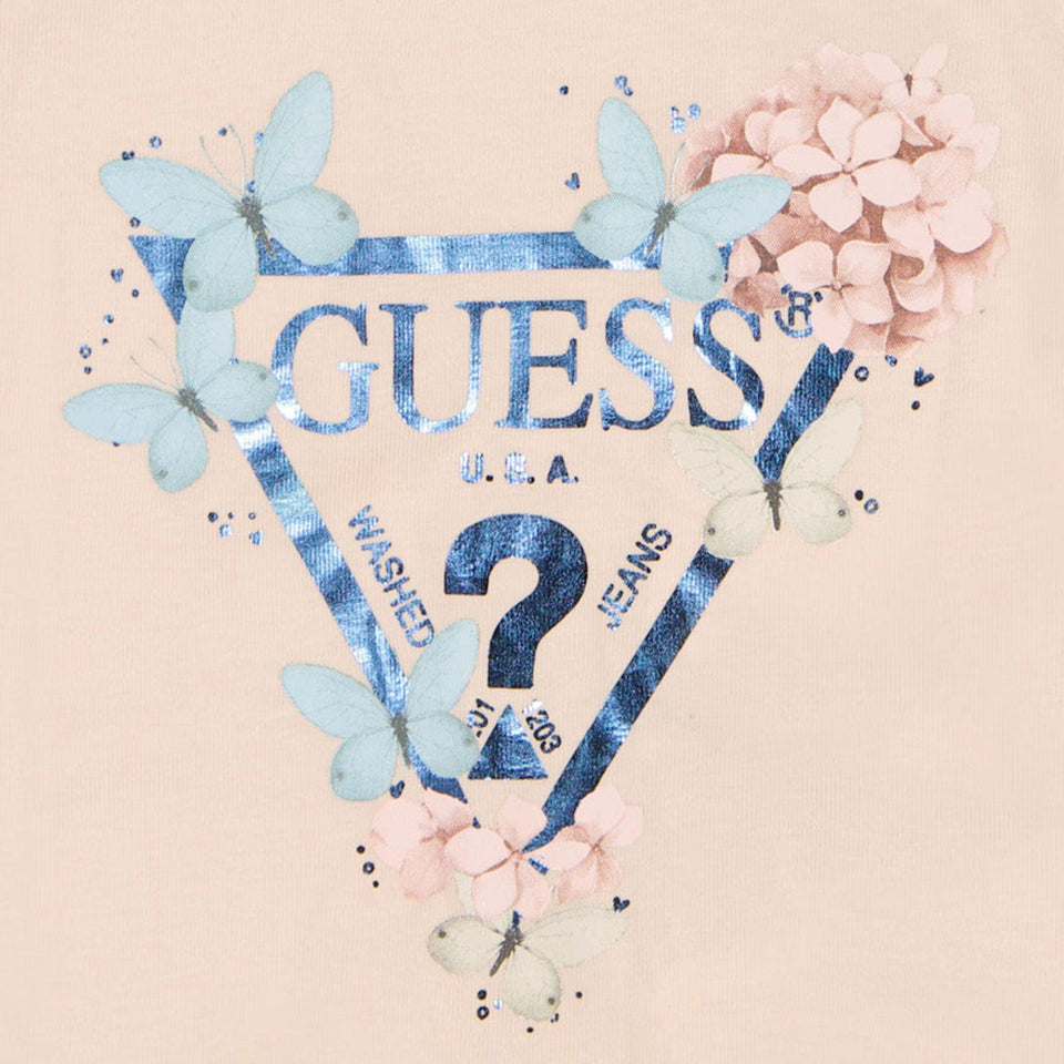 Guess Baby Meisjes T-Shirt In Zalm