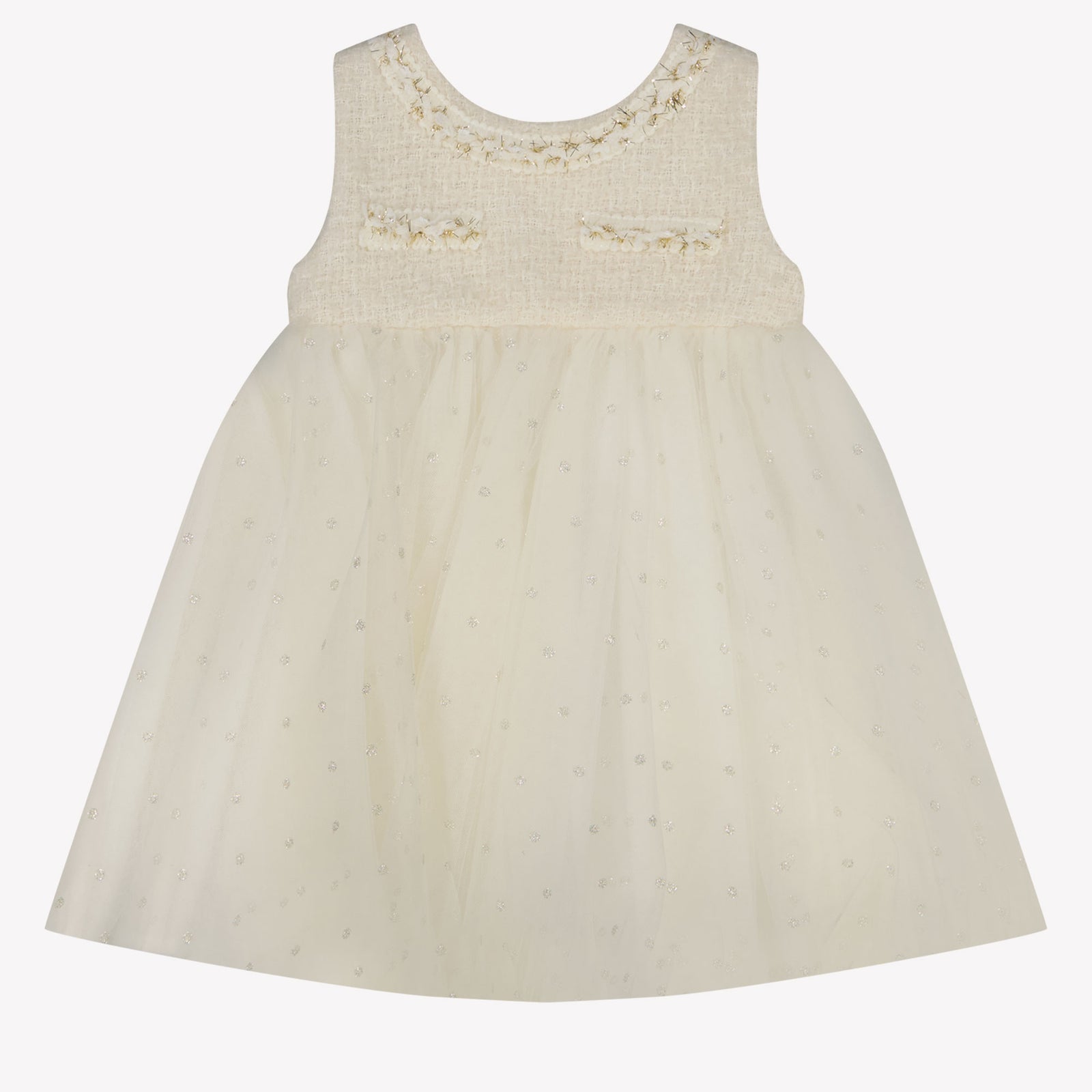 MonnaLisa Baby Meisjes Jurk Off White