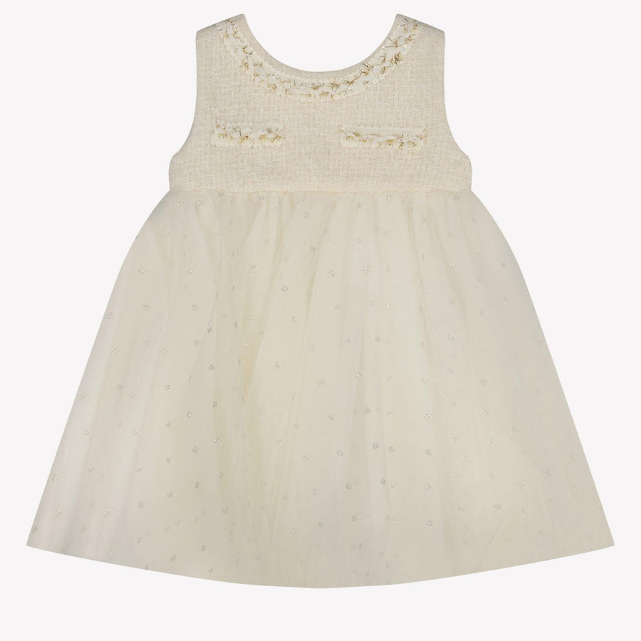 Monnalisa Baby Girls Dress Offwhite