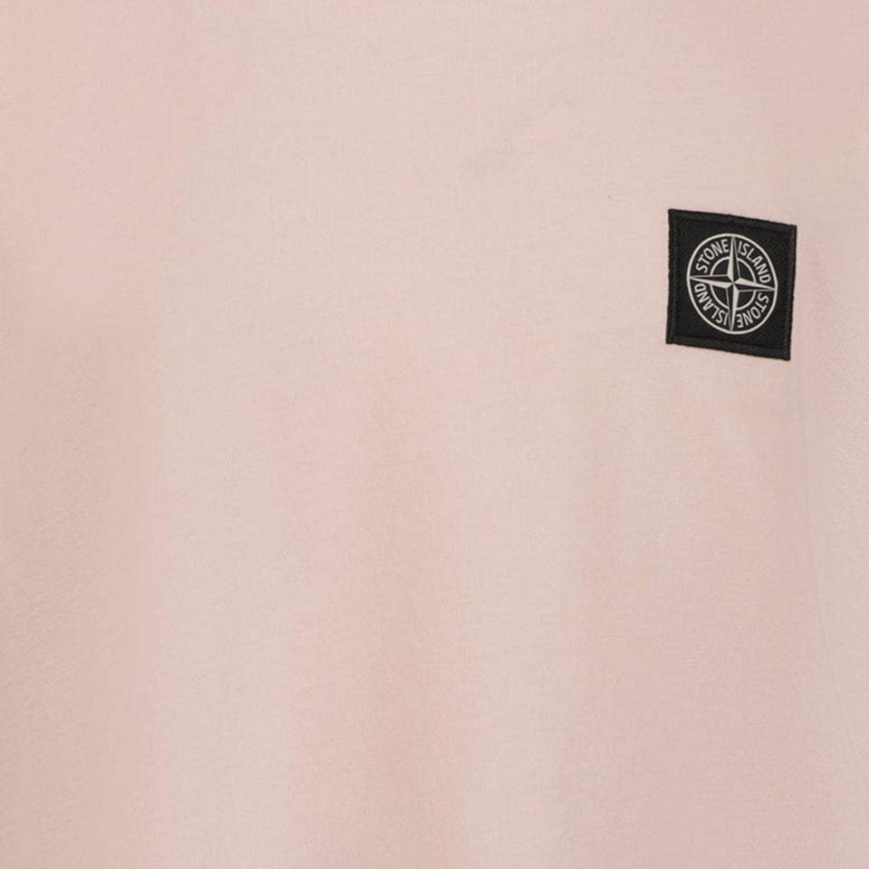 Stone Island Kids Boys in T-Shirt Light Pink