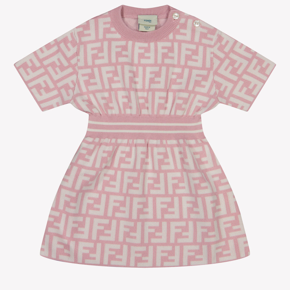 Fendi Baby Girls Dress In Light Pink