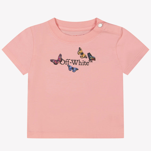 Off-White Baby Meisjes T-Shirt In Licht Roze