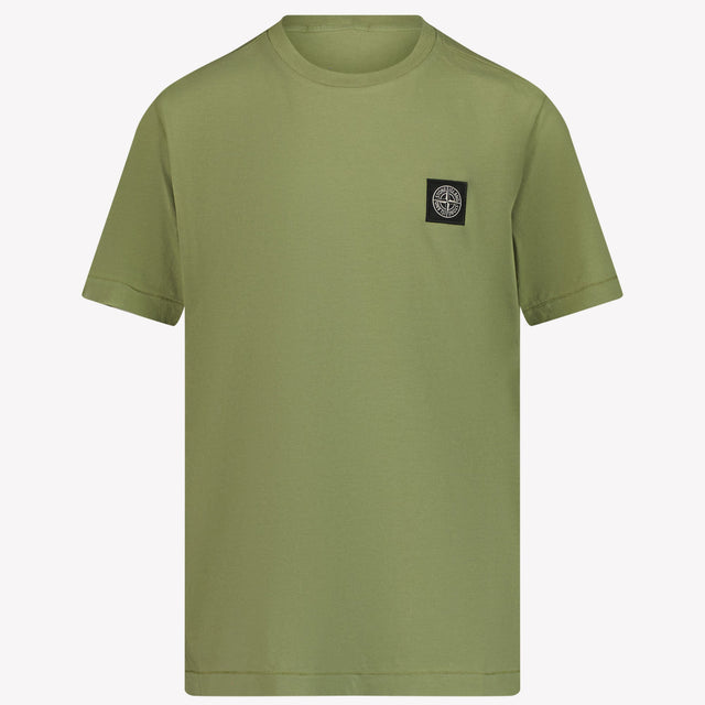 Stone Island Boys T Shirt Olive Green